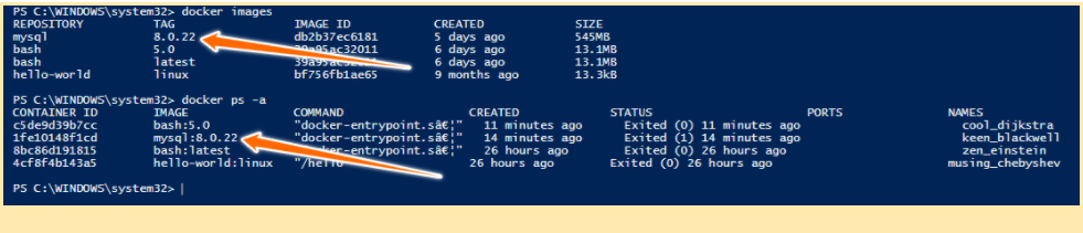 Checking the success of Docker update image tasks