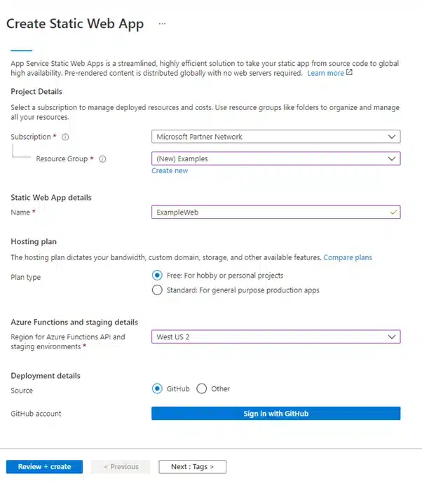 Azure Static Web App